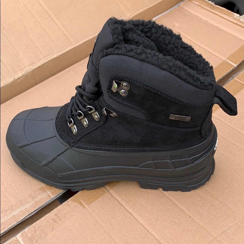 Winter black waterproof insulation boots
